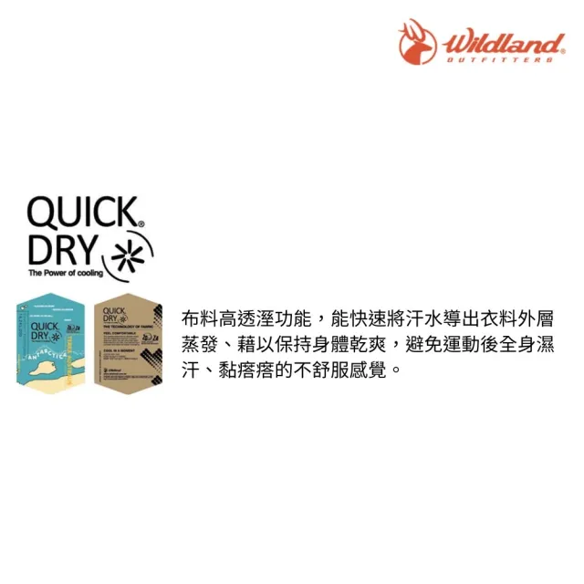 【Wildland 荒野】女彈性暖感圓領印花機能衣-S-2L-0B32601-WL(休閒上衣/印花/彈性佳)