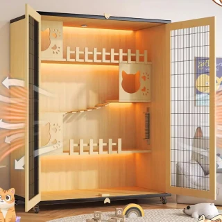 【愛寵生活館】可移動多層貓別墅 貓窩貓爬架一體 貓舍貓屋貓籠(90*45*120四季通用 空間自由 加厚耐用)