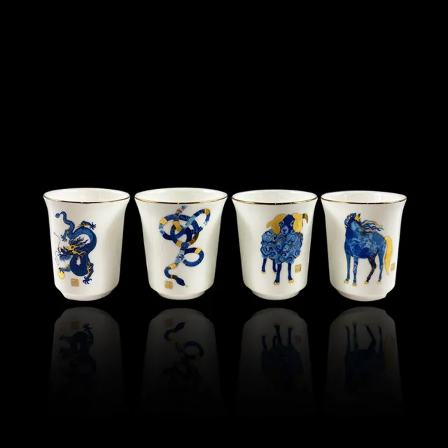 TALES 神話言】十二生肖藝術骨瓷茶杯收藏組(澳洲展出/透光/清酒杯/文創