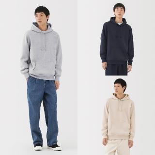 【MUJI 無印良品】男裡毛連帽上衣(灰色/墨灰/黑色/象牙白/深藍)