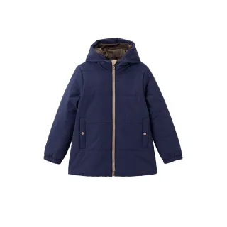 【GIORDANO 佐丹奴】童裝連帽防風鋪棉外套(57 暗靛藍)
