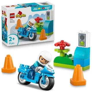 【LEGO 樂高】得寶系列 10471 藍色警用摩托車(啟蒙玩具 摩托車玩具 積木 兒童玩具)