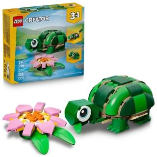 【LEGO 樂高】創意百變系列3合1 31377 烏龜和睡蓮(三合一玩具 DIY積木 兒童玩具 動物玩具)