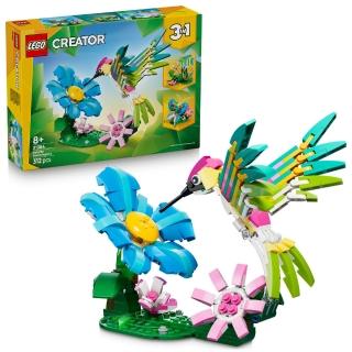 【LEGO 樂高】創意百變系列3合1 31384 野生動物：多彩蜂鳥(三合一玩具 DIY積木 兒童玩具 動物玩具)