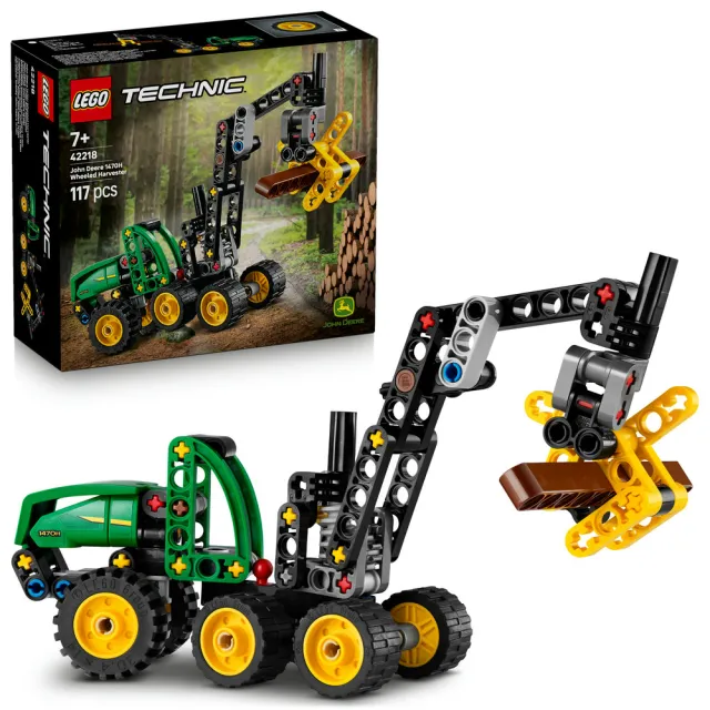 【LEGO 樂高】科技系列 42218 John Deere 1470H 輪式森林收割機(工程模型 玩具車 積木 玩具)
