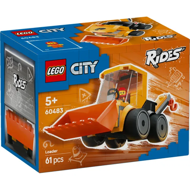 【LEGO 樂高】城市系列 60483 Rides－工程裝載機(玩具車 創意力遊戲 積木 兒童玩具)