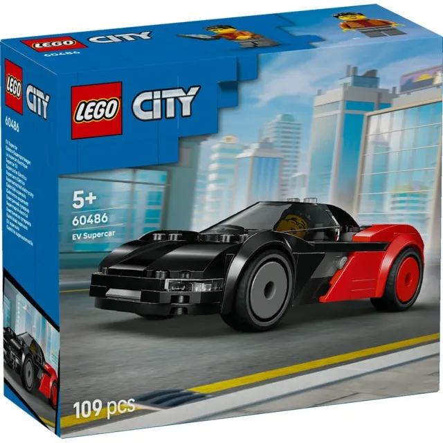 【LEGO 樂高】城市系列 60486 電動超跑(玩具車 創意力遊戲 積木 兒童玩具)