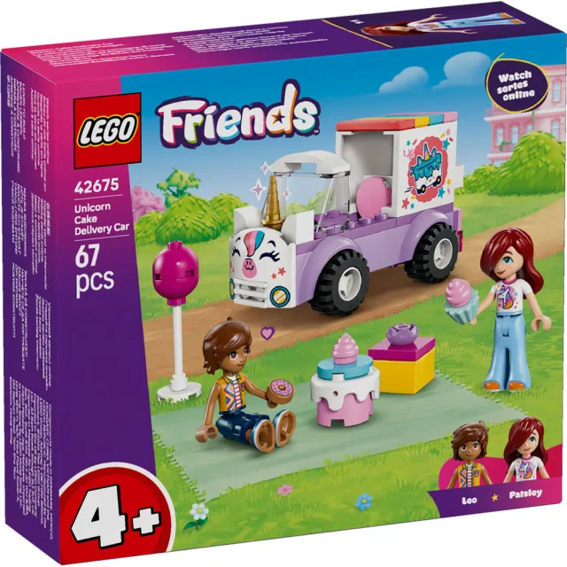 【LEGO 樂高】Friends 42675 獨角獸蛋糕外送車(玩具車 扮家家酒 積木 兒童玩具)
