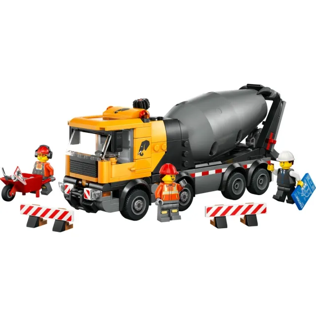 【LEGO 樂高】城市系列 60478 混凝土攪拌車(玩具車 創意力遊戲 積木 玩具)