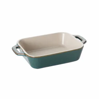 【法國Staub】長方形陶瓷烤盤14x11cm-綠松石/0.4L(德國雙人牌集團官方直營)
