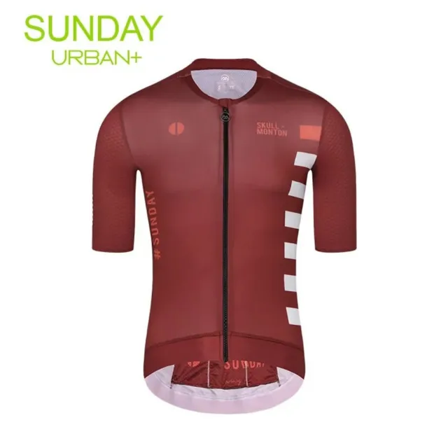 【MONTON】SUNDAY II 紅色男款短上衣(男性自行車服飾/短袖車衣/短車衣/單車服飾/零碼)