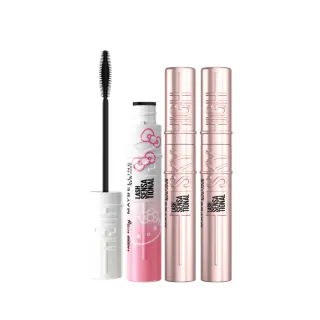 【MAYBELLINE 媚比琳】飛天翹防水睫毛膏3入組(#SKYHIGH#Hello Kitty)