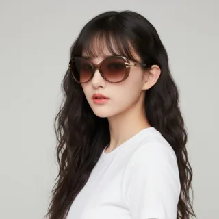 【SWAROVSKI 施華洛世奇】圓形膠框太陽眼鏡(SK6026F-106713)