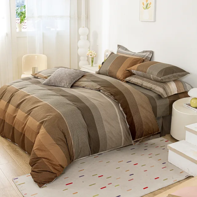 【Love City 寢城之戀】台灣製 舒柔棉 兩用被床罩枕套組(雙人/加大/六件組/多款任選)