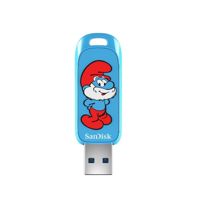 【SanDisk】Smurfs 藍色小精靈USB隨身碟128GB(公司貨)