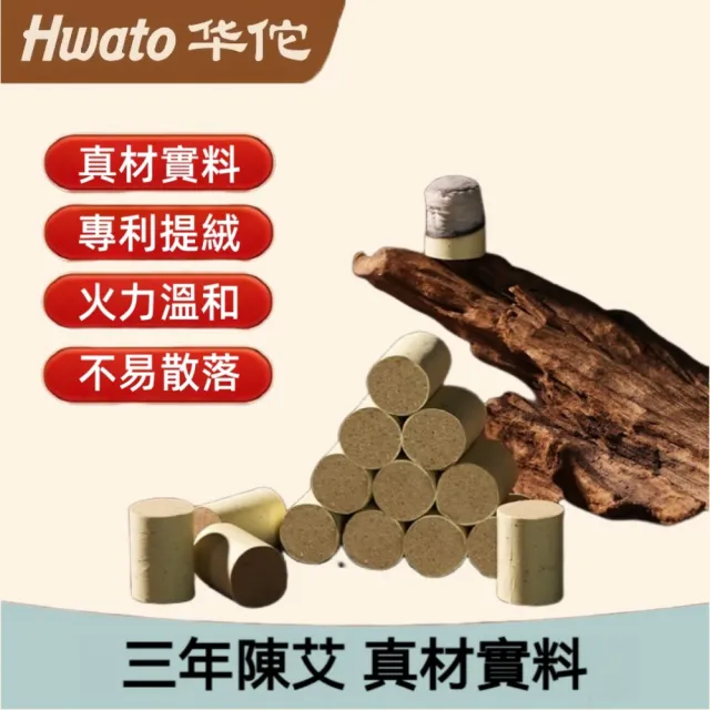 【Hwato 华佗牌】買一送一 人和青囊陳年艾柱1.8*2.7cm*54顆(艾灸柱 艾柱 無煙艾柱 無煙艾灸)