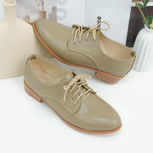 【MATERIAL 瑪特麗歐】T52413  一般碼23-25另有加大碼  女鞋 休閒鞋 MIT簡約綁帶牛津鞋(休閒鞋)