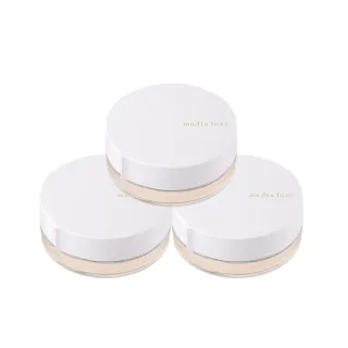 【media 媚點】輕透柔光蜜粉14g 3入組(長效控油持妝 柔焦毛孔)
