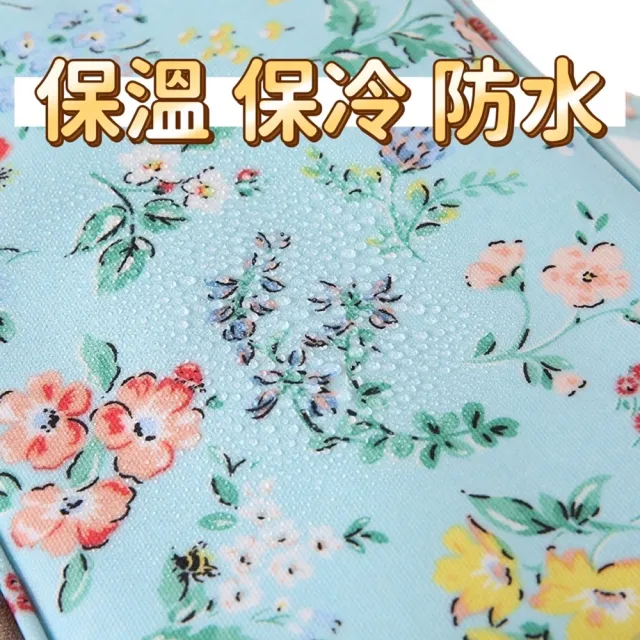 小綠豆居家百貨 英倫風保溫保冷防水便當袋-中款(野餐袋 保溫袋 便當袋 手提袋 環保袋)