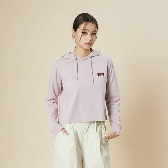 【Lee】女裝 長袖帽T / 左胸 刺繡小LOGO 共3色 季節性版型(LB511033)
