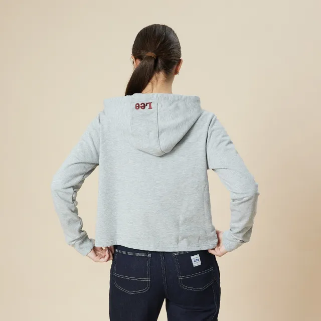 【Lee】女裝 長袖帽T / 左胸 刺繡小LOGO 共3色 季節性版型(LB511033)