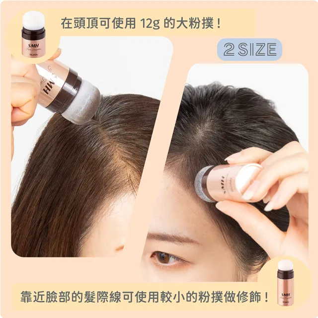 【Super Million Hair總代理】SMH絲密赫 髮粉底12g_黑/深棕/淺棕(靜電原理/防水/防汗)