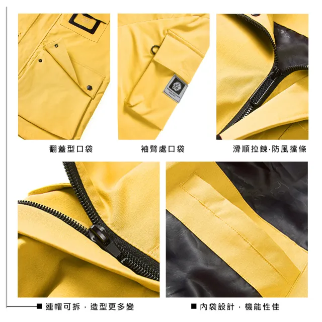 【Billgo】XL-8XL潮流防風防潑水衝鋒衣-2款 多色｜工裝外套系列 耐磨耐刮 防風外套(四季可穿、大口袋)