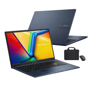 【ASUS 華碩】筆電包/滑鼠組★15.6吋Core 5十核輕薄筆電(VivoBook X1504VA/Core  5-120U/16G/512G/W11)