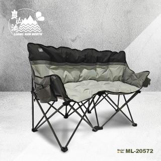 【良山泊】沙發感 海灣雙人摺疊椅 ML-20572 (承重單邊各113KG 科技棉)