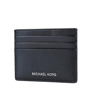 【Michael Kors】男款 荔枝紋皮革名片夾-黑色
