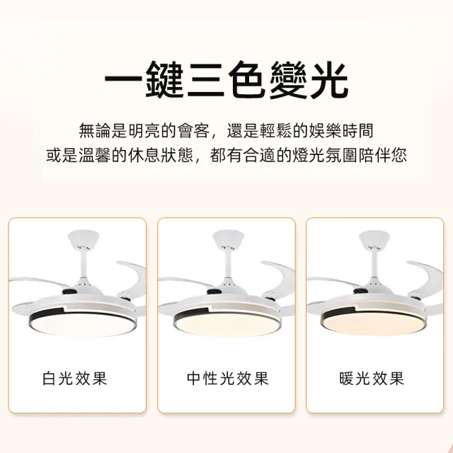 【XINGMU 興沐】48吋電風扇 風扇燈 吊扇燈 循環扇 led隱形靜音變頻吊燈(智慧定時/多檔調節/雙頻設計)