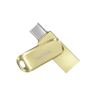【SanDisk 晟碟】Ultra Luxe Type-C 雙用隨身碟金色256GB(公司貨)