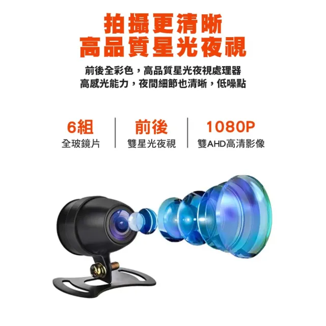 【CARSLAVE】D9 機車雙鏡頭行車記錄器 1080P高畫質 前後雙鏡頭款(WIFI+GPS全配/加碼送32G記憶卡)