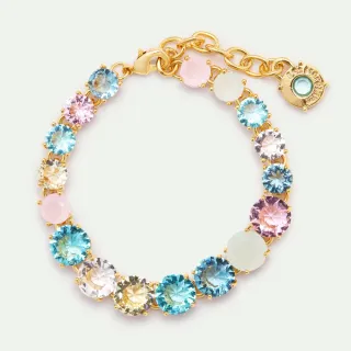 【Les Nereides】星鑽-櫻湖藍圓形排鑽手鍊