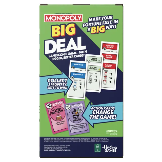 【MONOPOLY 地產大亨】桌遊系列(Deal紙牌交易遊戲 巨大版 - 英文版)