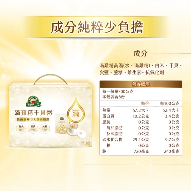 【得意的一天】滴雞精干貝粥禮盒x2組 momo頂級獨家(送禮自用相宜)