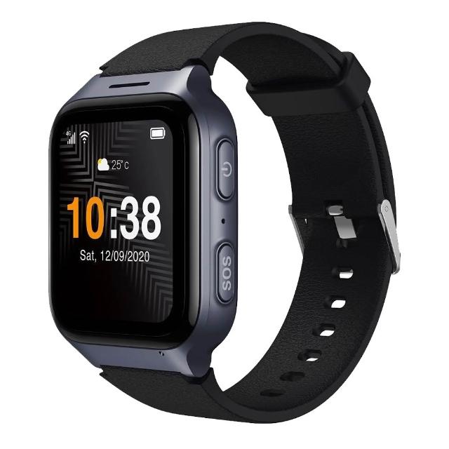 TCL MT43AX 智慧手錶專為銀髮族與兒童照護設計，搭載 GPS 定位、心率偵測、睡眠監測、計步功能，支援 LTE 行動網路、簡訊通知、社群訊息與久坐提醒。2 吋以下 AMOLED 螢幕，黑色系外觀，尺寸 48.5x41x14.45 mm，重量僅 56g，待機 1-7 天，單機作業相容 Android，含充電線，NCC 認證 CCAH214G0240T3。適閤家庭守護，輕鬆追蹤健康與位置。