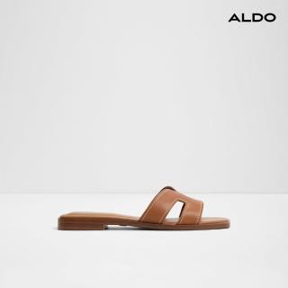 【ALDO】ITSANDAL-簡約寬帶平底涼鞋-女鞋(咖啡色)