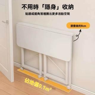 【HOME宜家】免組裝秒收摺疊桌 附輪組 露營桌 辦公桌 電腦桌100*50*75cm(書桌/摺疊邊桌/工作桌)