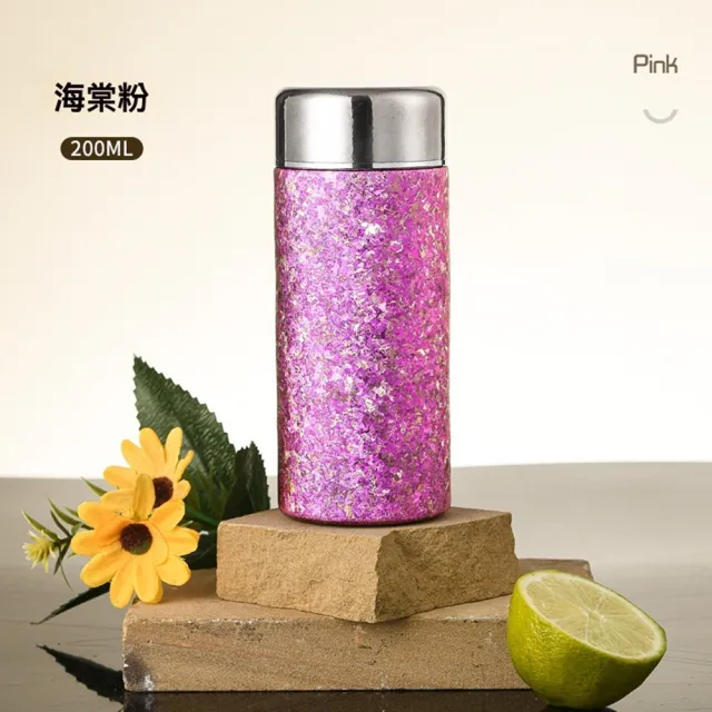 【XINGMU 興沐】200ml純鈦雙層辦公茶杯(口袋保溫杯/女士保溫杯)