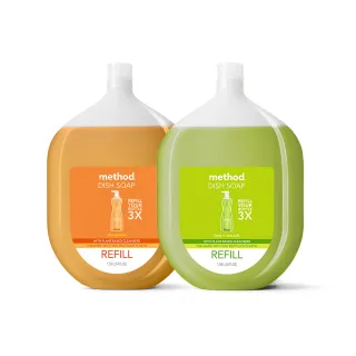 【method 美則】純淨洗碗精補充瓶 1590ml(克萊門氏柑橘 萊姆海鹽)