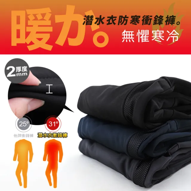 【JU SHOP】SGS認證!男女機能軟殼布防寒衝鋒褲 內刷絨 防風(防寒褲 保暖褲 刷毛褲 休閒褲 長褲)