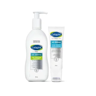 【Cetaphil 舒特膚】官方直營 AD益膚康瞬效舒敏凝膠59ml+AD益膚康修護滋養乳液 295ml