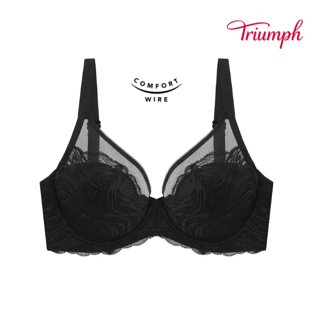 【Triumph 黛安芬】纖型機密系列 輕質鋼圈內衣 C-E(經典黑)