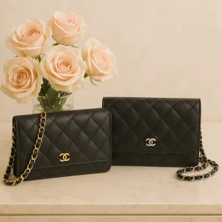 【CHANEL 香奈兒】經典鏈子皮夾/WOC斜背包 entrupy安心購