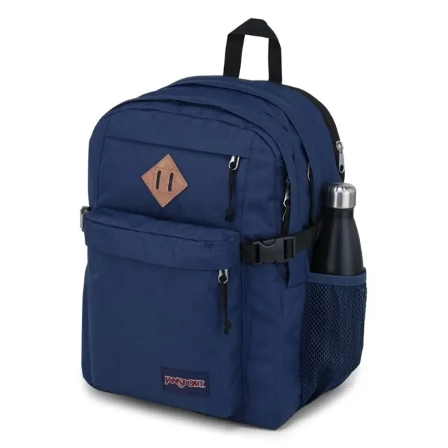 【JANSPORT】雙11 Main Campus 後背包 多收納隔層 S型肩帶 減輕壓力 海軍藍(JS0A4QUL003)