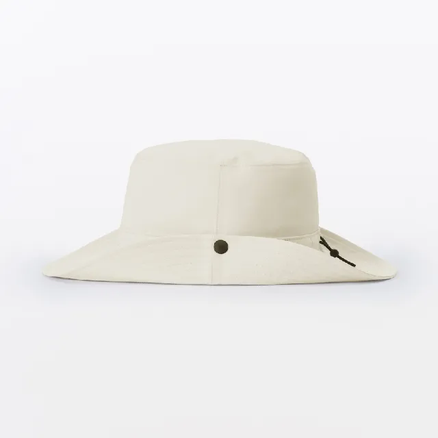 【MUJI 無印良品】透氣撥水加工附防水膠條有簷帽56.5-59cm(墨灰/黑色/象牙白/米色)