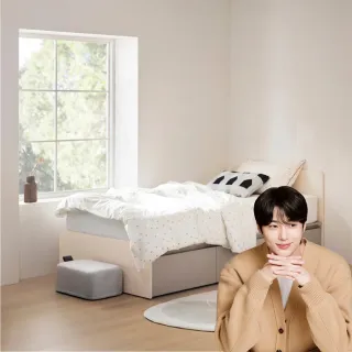 【iloom 怡倫家居】單人床組-New Tiede收納床架+床墊SS(單人加大 床墊 床組 床架 112*203*80)