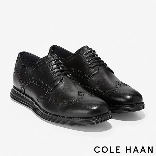 【Cole Haan】ORIGINALGRAND WINGTIP OXFORD 翼尖雕花 正裝牛津鞋 男款寬楦 經典黑(C27984)