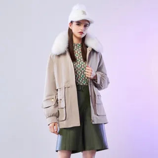 【MON’S】狐狸毛領兔毛內里派克服(100%狐狸毛/毛領可拆)